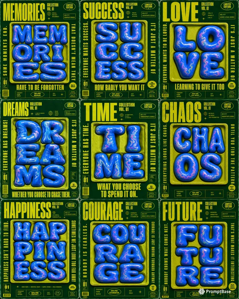 Molded Typography Surrealism
