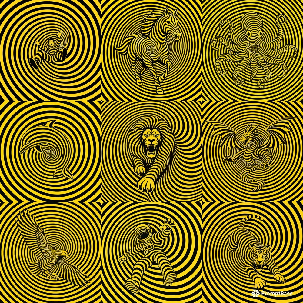 Spiral Optical Illusion Posters