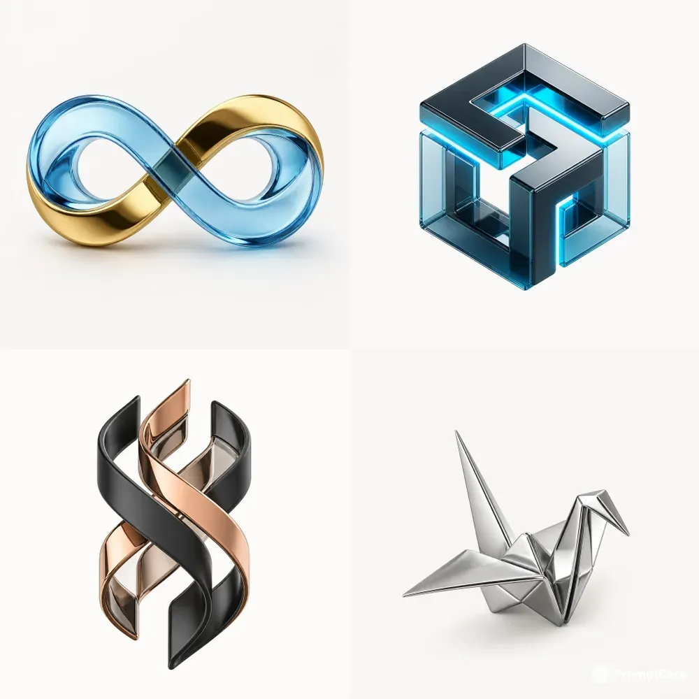 Luxury 3D Geometric Corporate Logos