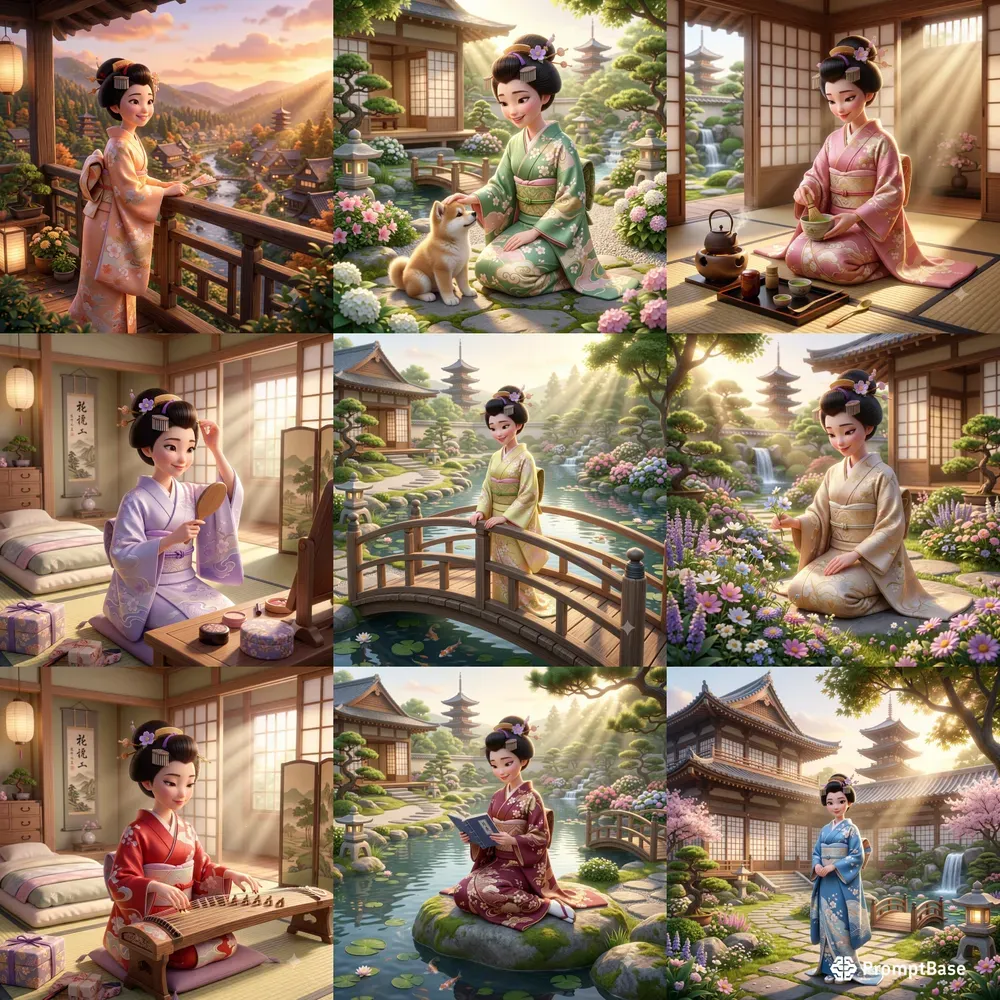 Cute Japanese Kimono Girl Collections
