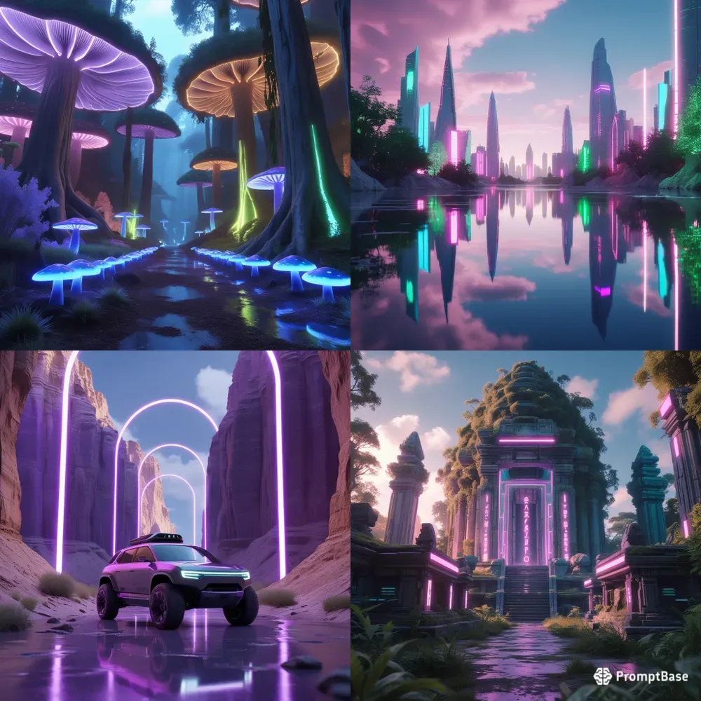 Cinematic Neon Landscapes