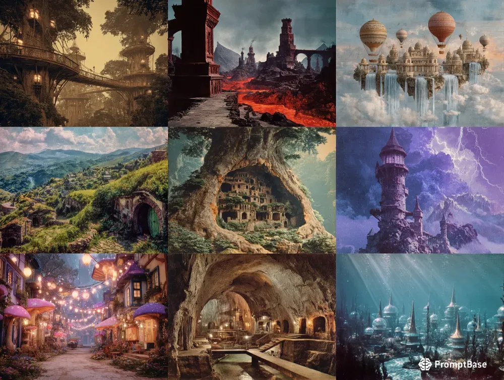 Fantasy Vintage Postcard Generator