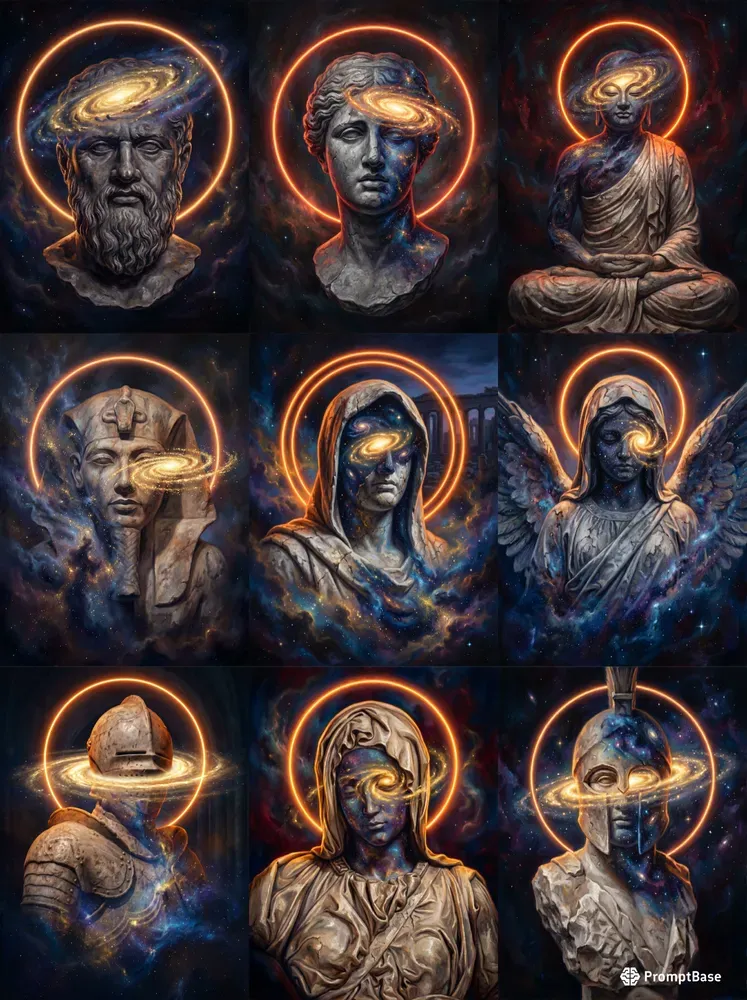Cosmic Marble Galactic Art