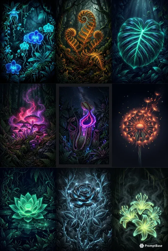 Bioluminescent Dark Botanicals