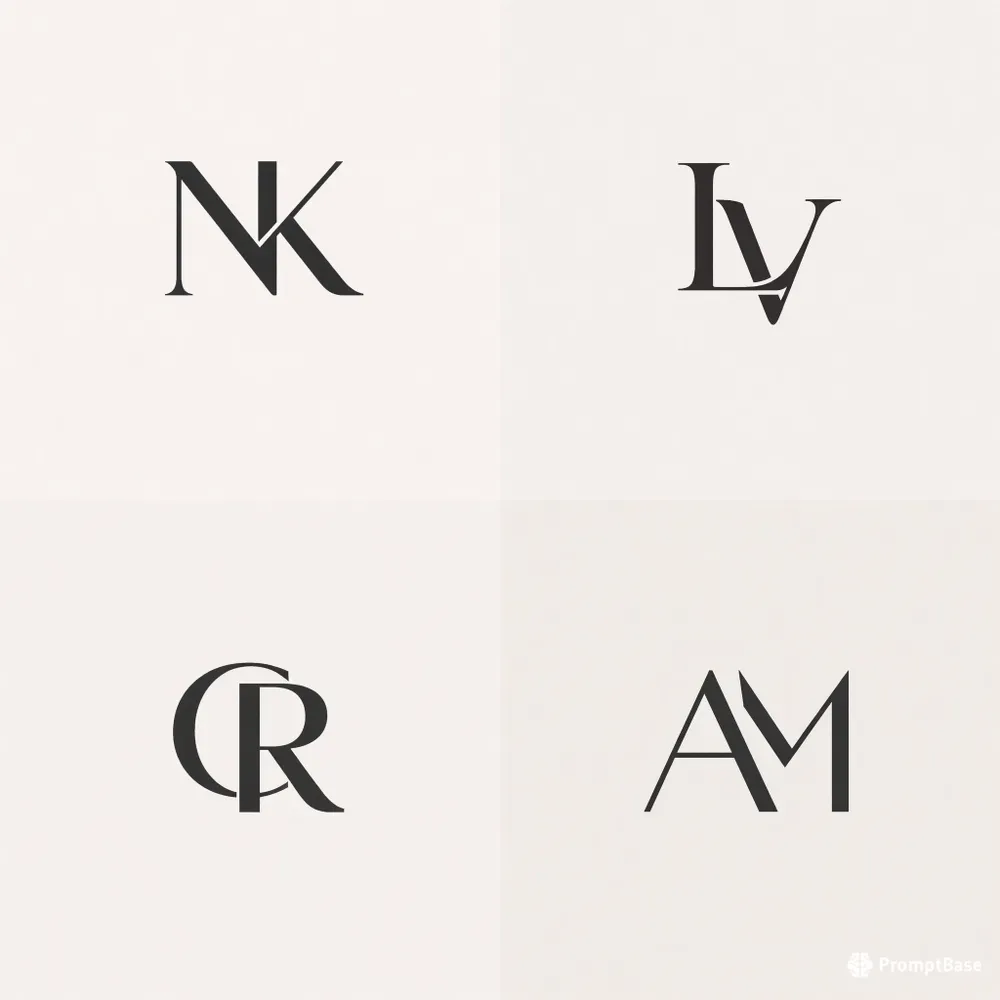 Minimalist Monogram Logo Systems