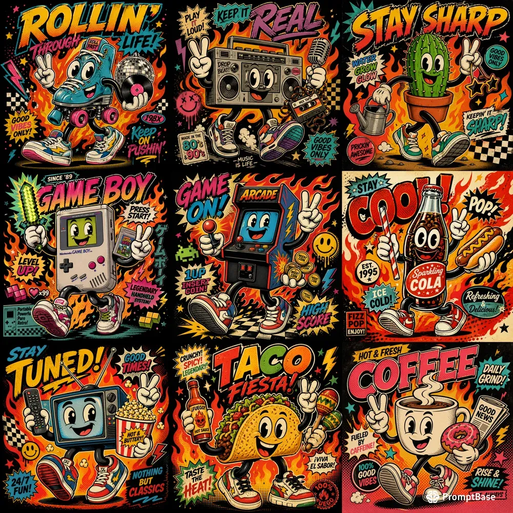 Retro Streetwear Mascot Illustrators