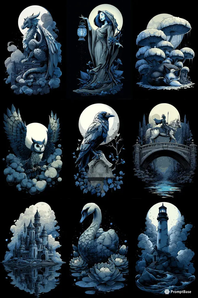 Dark Fantasy Tshirt Graphics