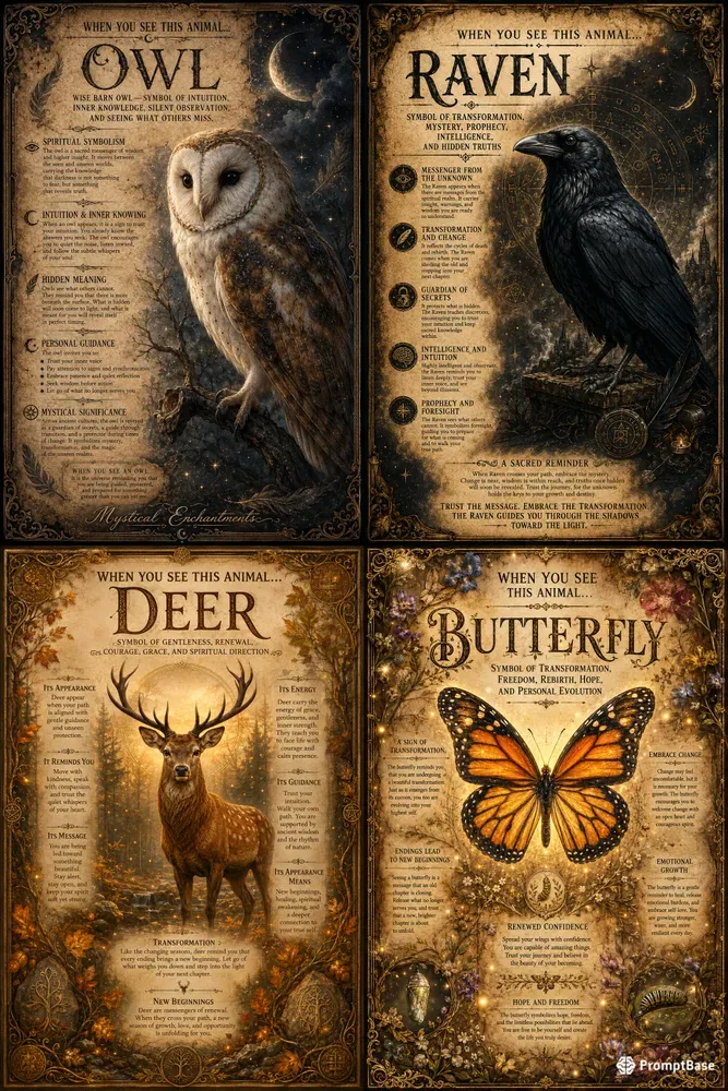 Mystical Animal Spirit Posters