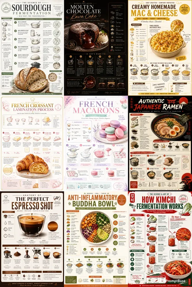 Food Recipe Infographic Posters