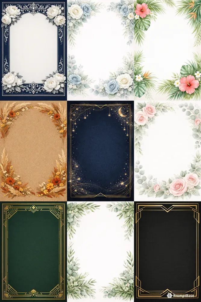 Blank Wedding Stationery Templates