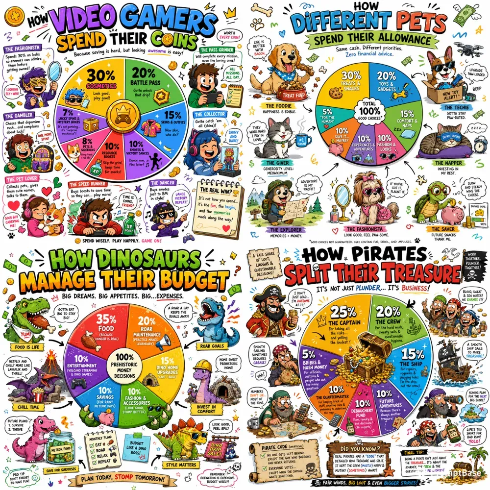 Funny Zodiac Budget Breakdown Cartoons