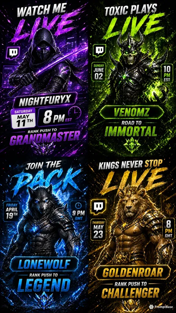 Cinematic Esports Poster Generator