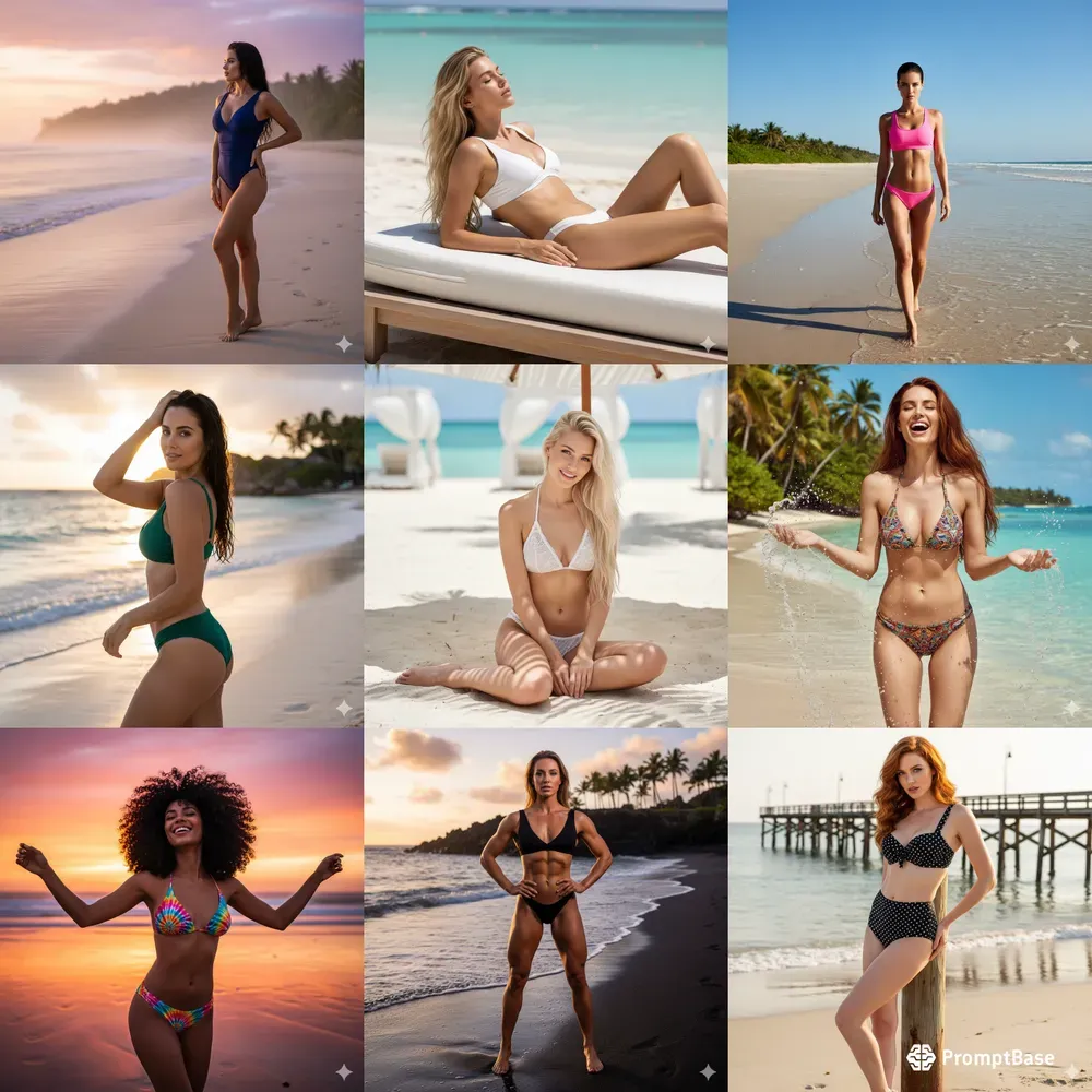 Fashion Bikini Photoshoot Beach Beauties