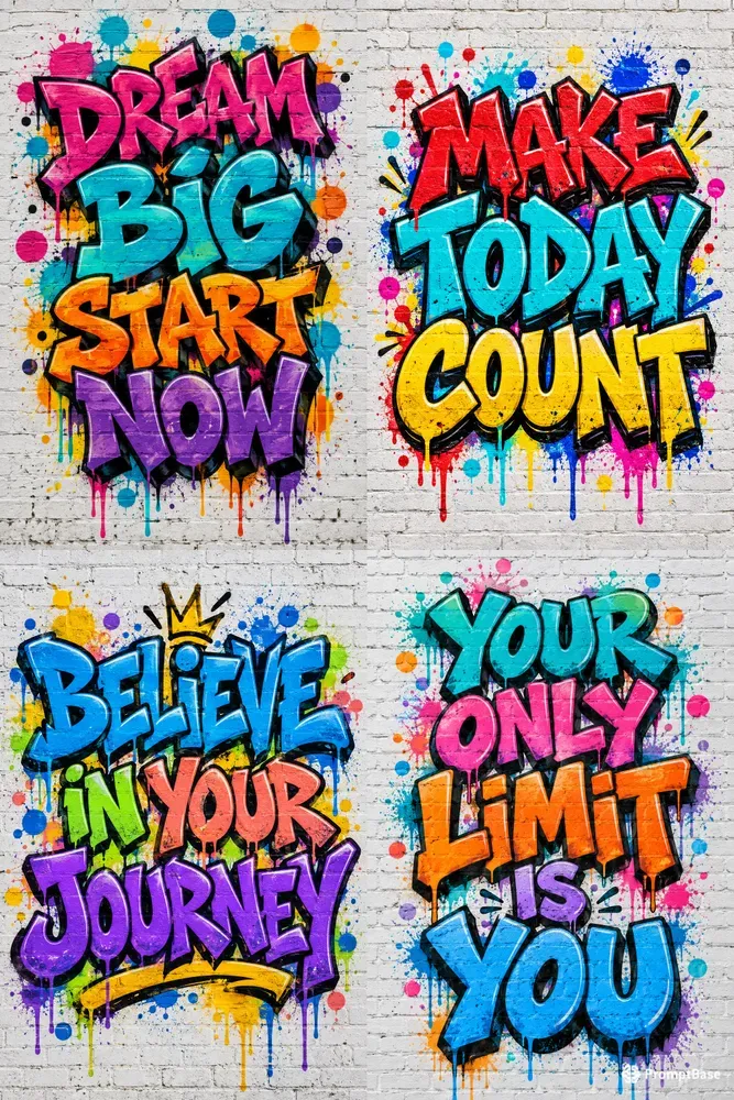 Graffiti Motivation Wall Art