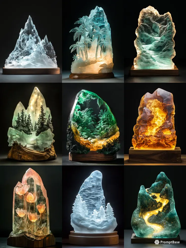 Crystal Landscapes For Decor Art