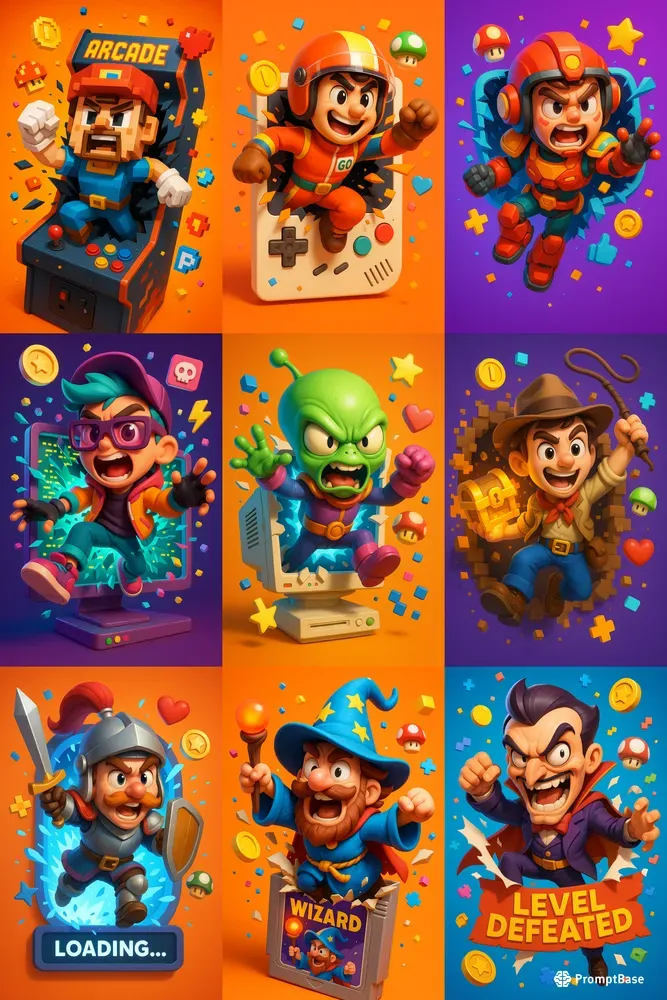 3D Game Character Breakouts