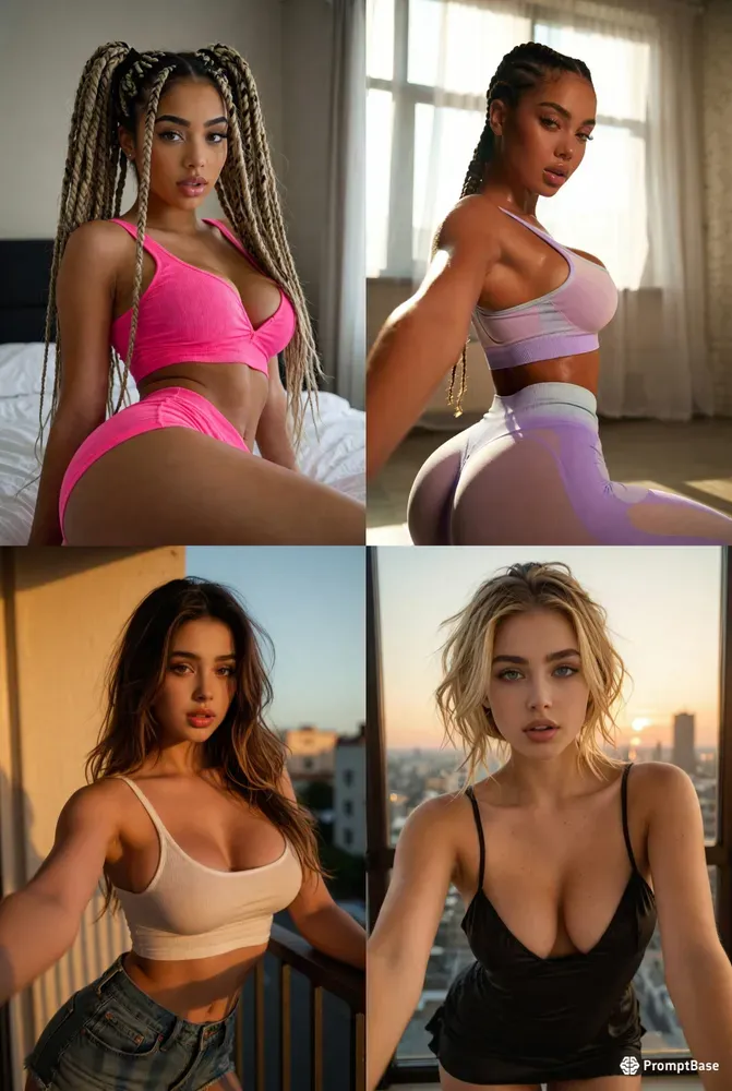 Flirtatious Beautiful Girl Selfies