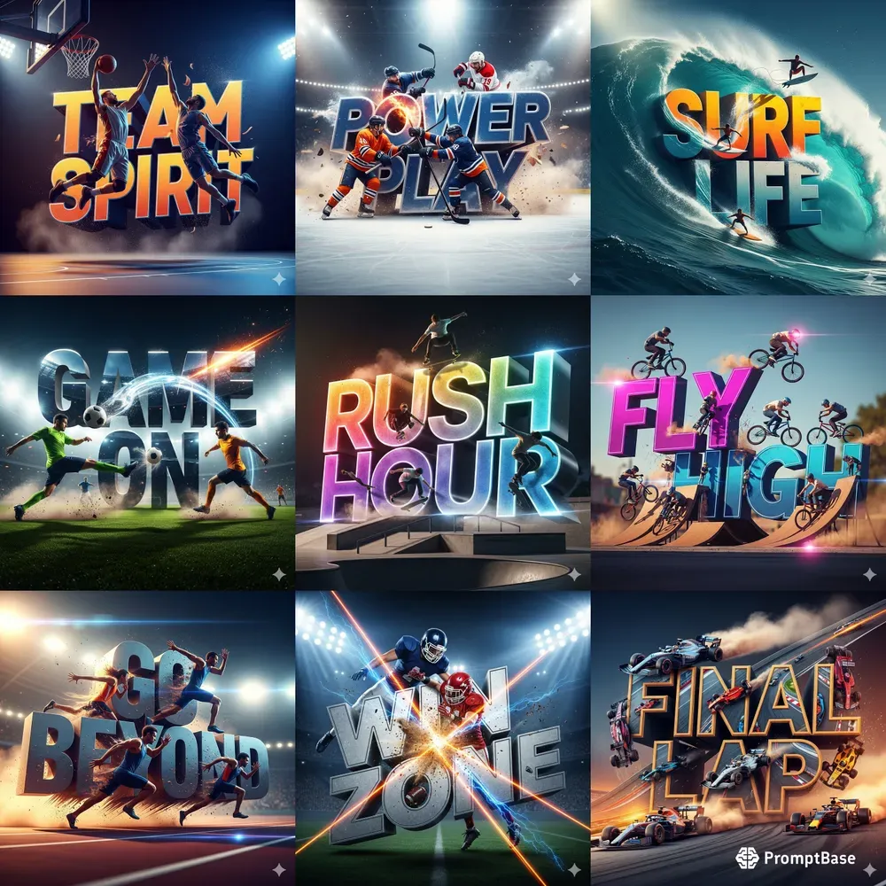 Sports Typography Posters