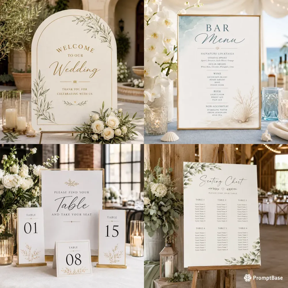 Wedding Event Signage Mockup Builders