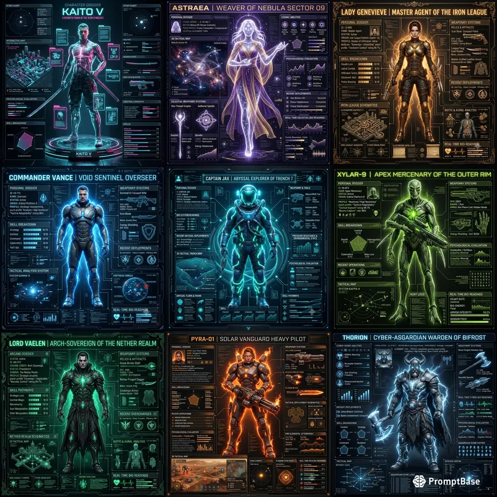 Scifi Character Dossier Generator