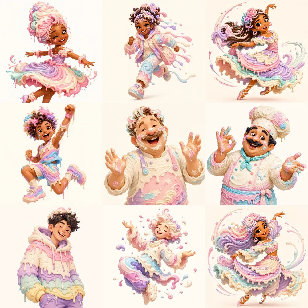 Frosting Face Characters