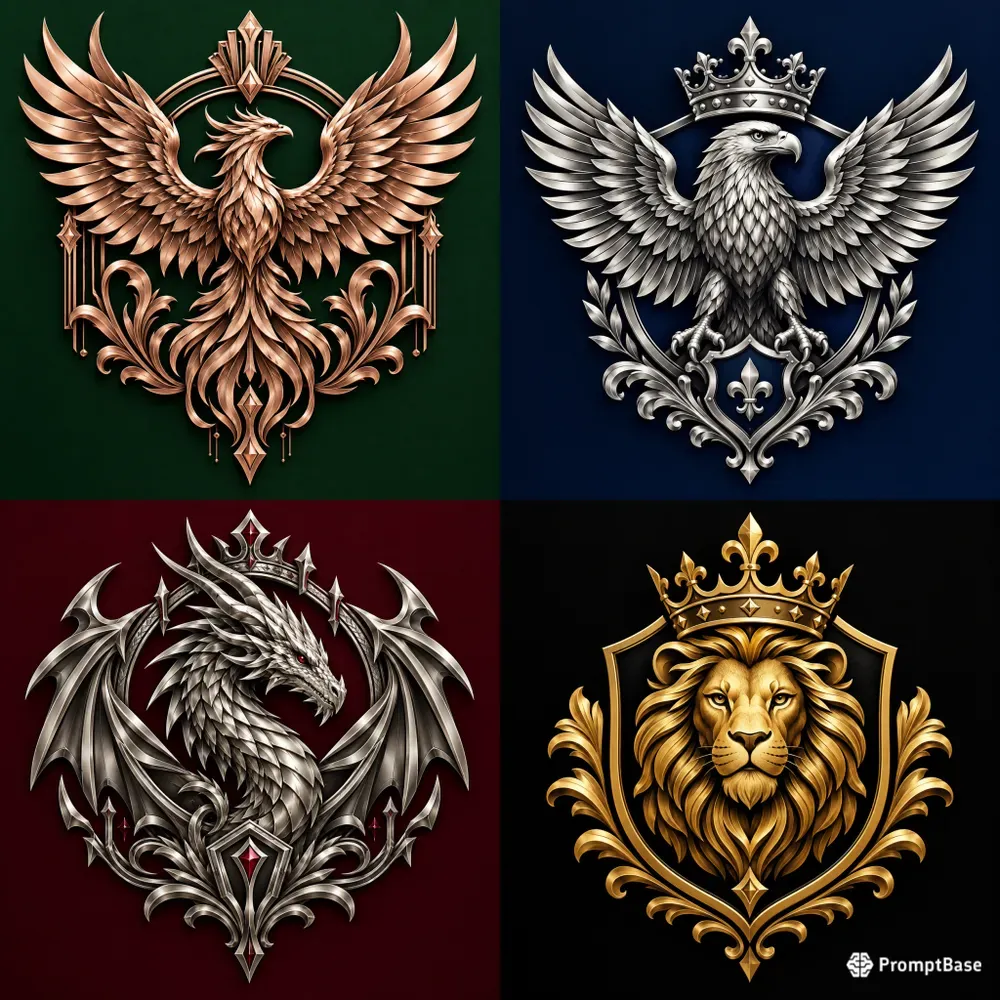 Luxury Metallic Foil Emblem Designs