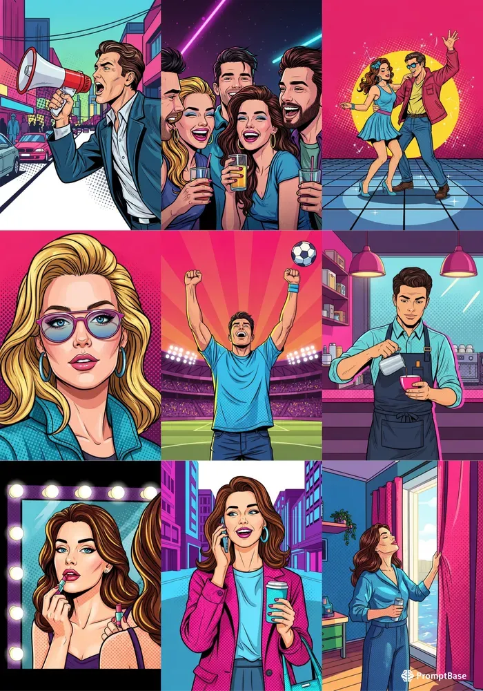 Pop Art Lifestyle Scenes