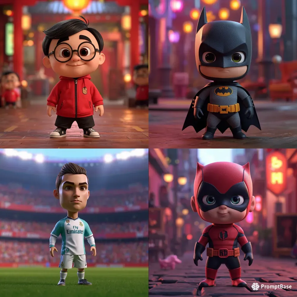 3D Pixarstyle Animation Character Prompts
