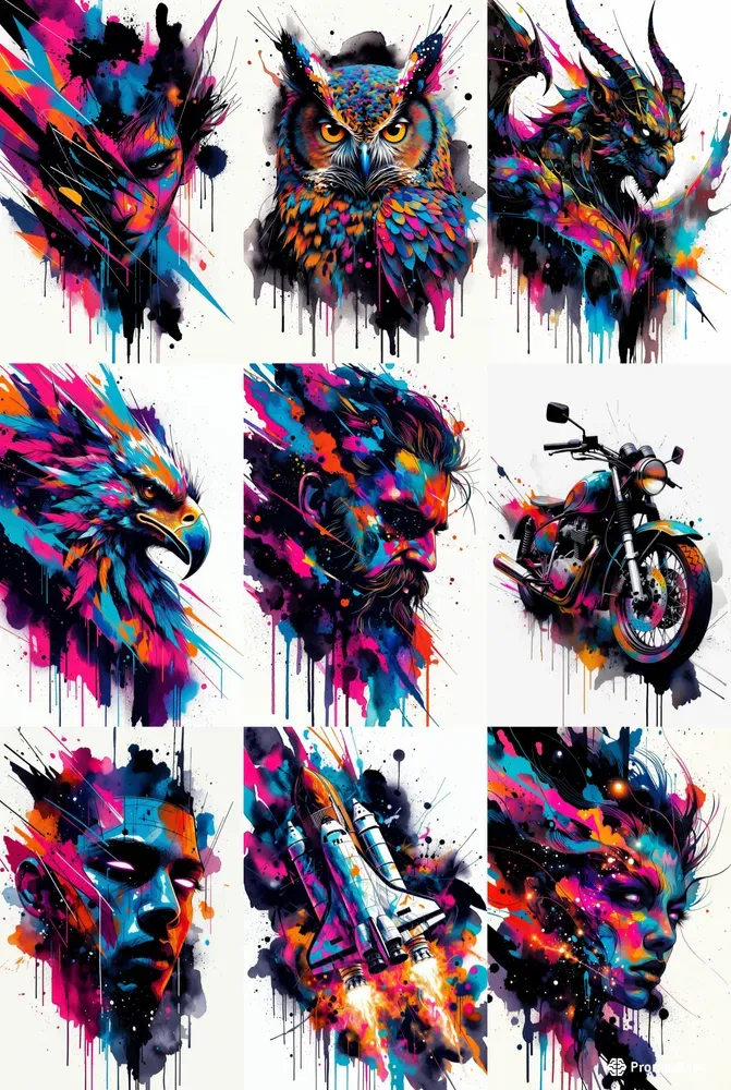 Neon Graffiti Soul Splashes