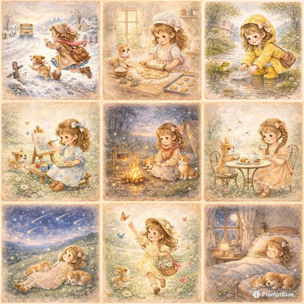 Vintage Storybook Girl Collections