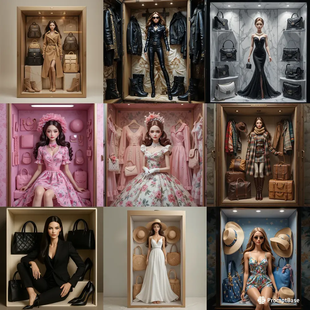 Chic Fashion Doll Display Boxes