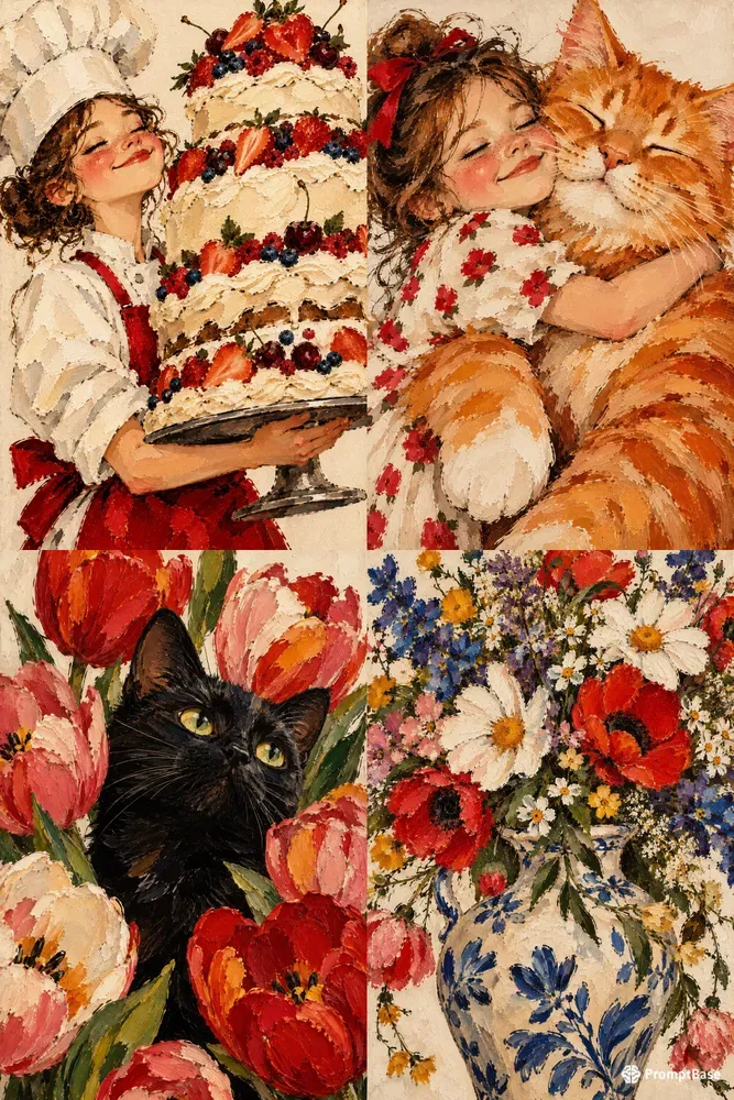 Bold Impasto Art