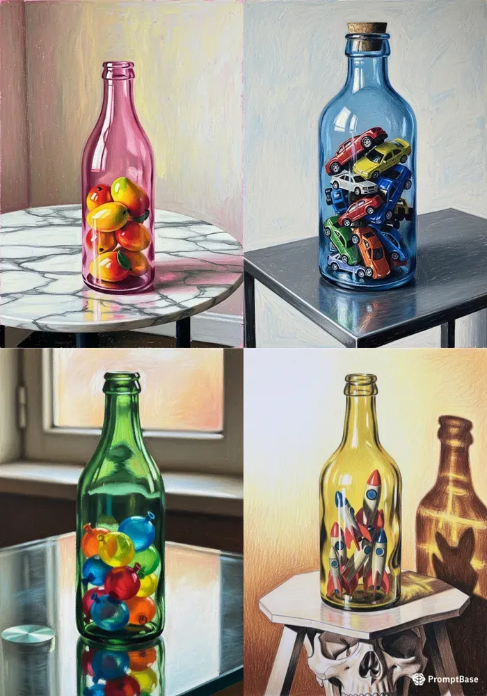 Filled Glass Bottles