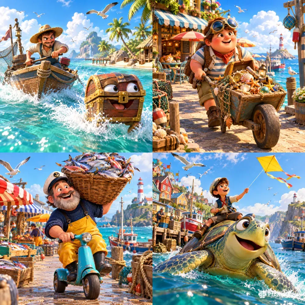 Coastal Cartoon Adventures