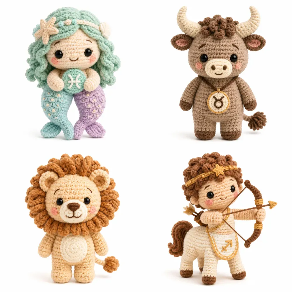 Cute 3D Chunky Knit Zodiac Generator