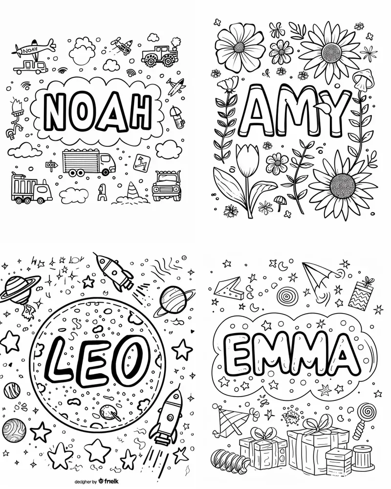 Kids Personalized Name Coloring Pages