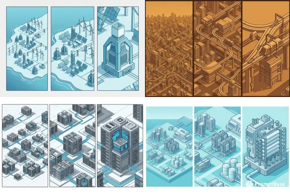 3D Isometric Infrastructure Generator