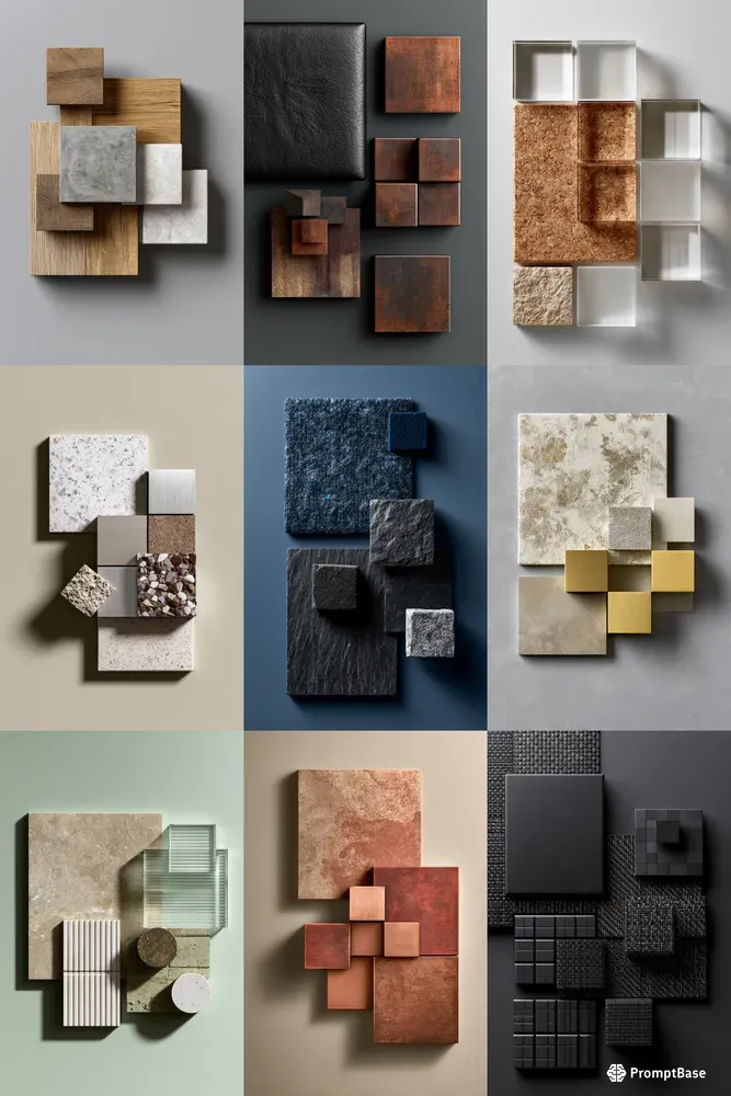 Topdown Cmf Material Flatlays