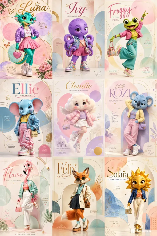 Fashion Icon Mascot Posters