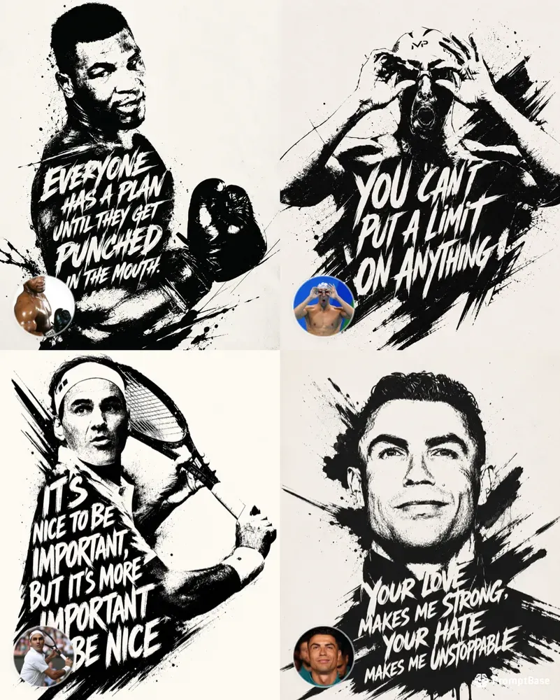 Highcontrast Black White Typographics