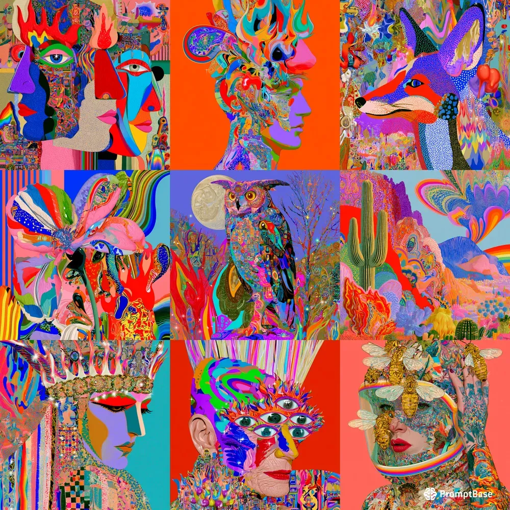 Trippy Maximalist Portraits