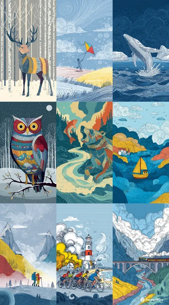 Scandinavian Doodle Art