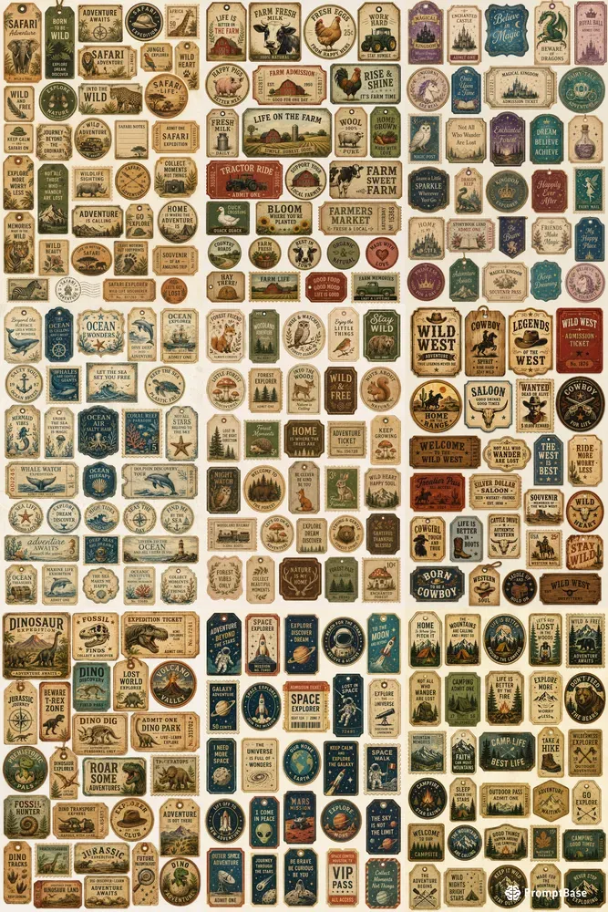 Vintage Adventure Memory Cards