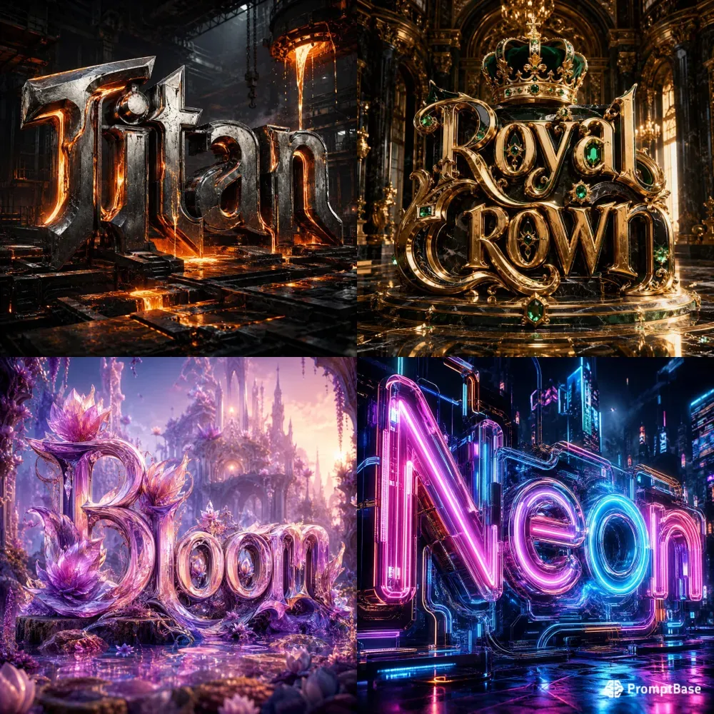 Neo3D Experimental Typography Artworks