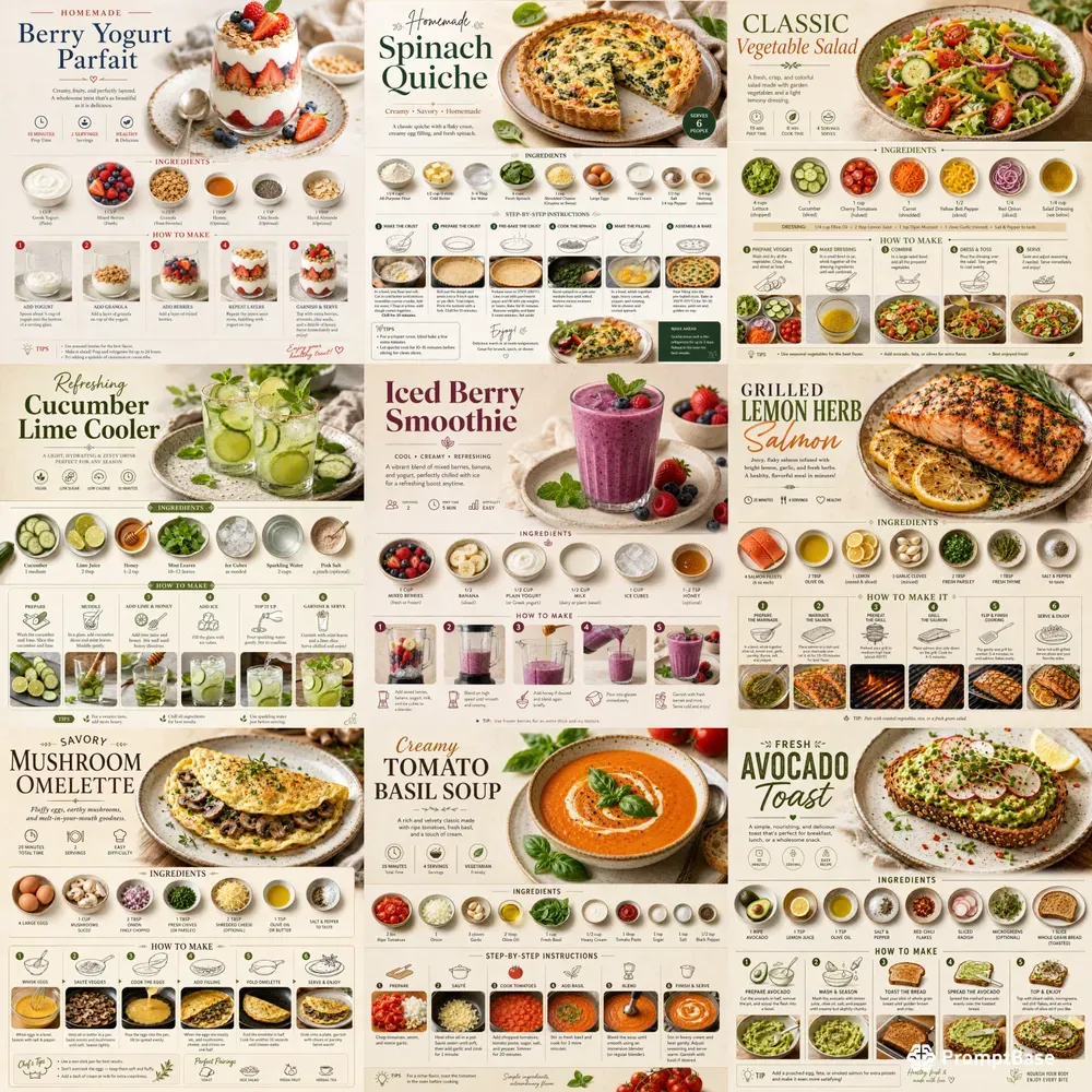 Gourmet Recipe Infographic Creators