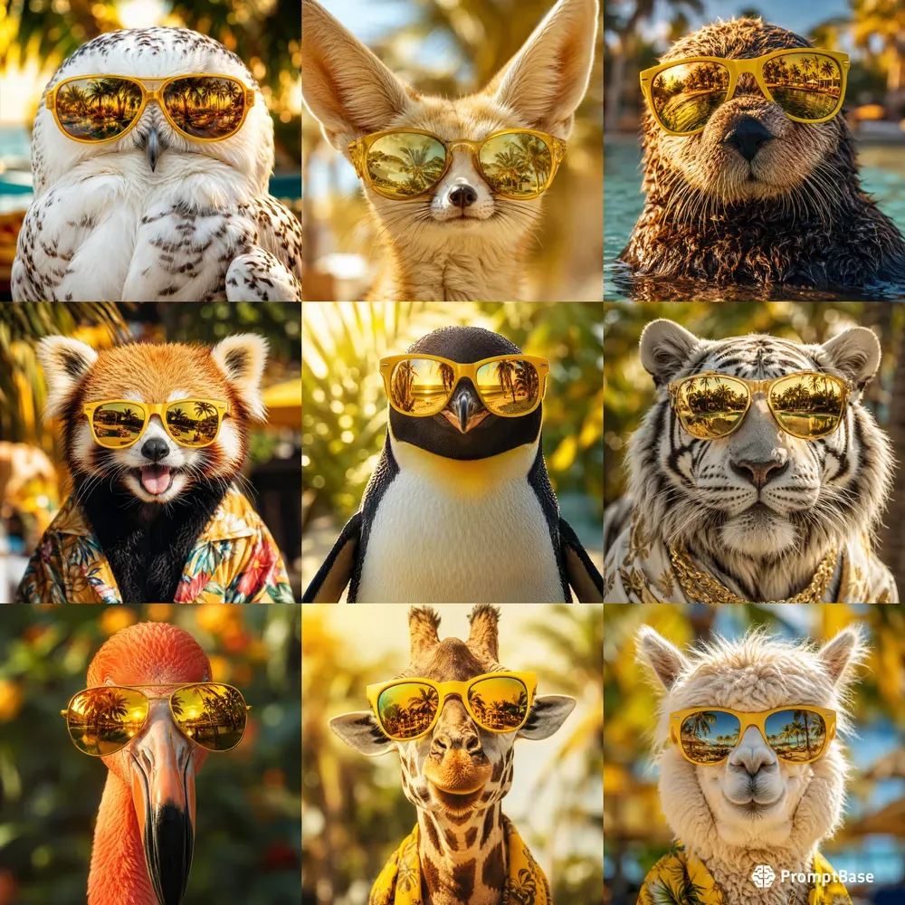 Cool Shades Animal Portraits