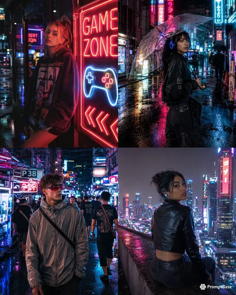 Cyberpunk Neon Streetwear