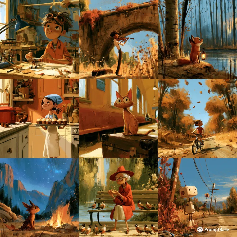 Cinematic Storybook Illustrations