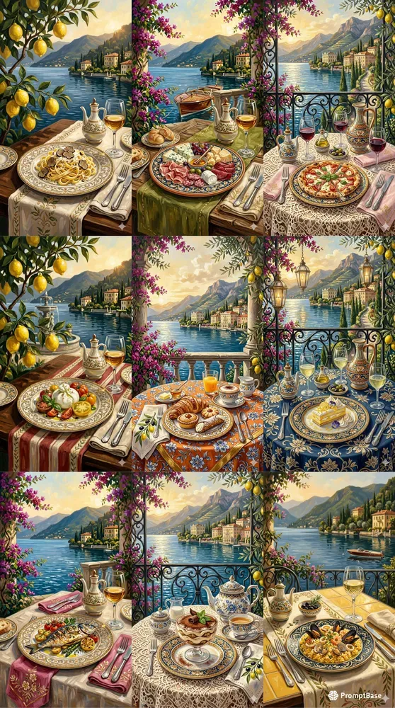 Acrylic Gastronomic Italian Luxury Lakes