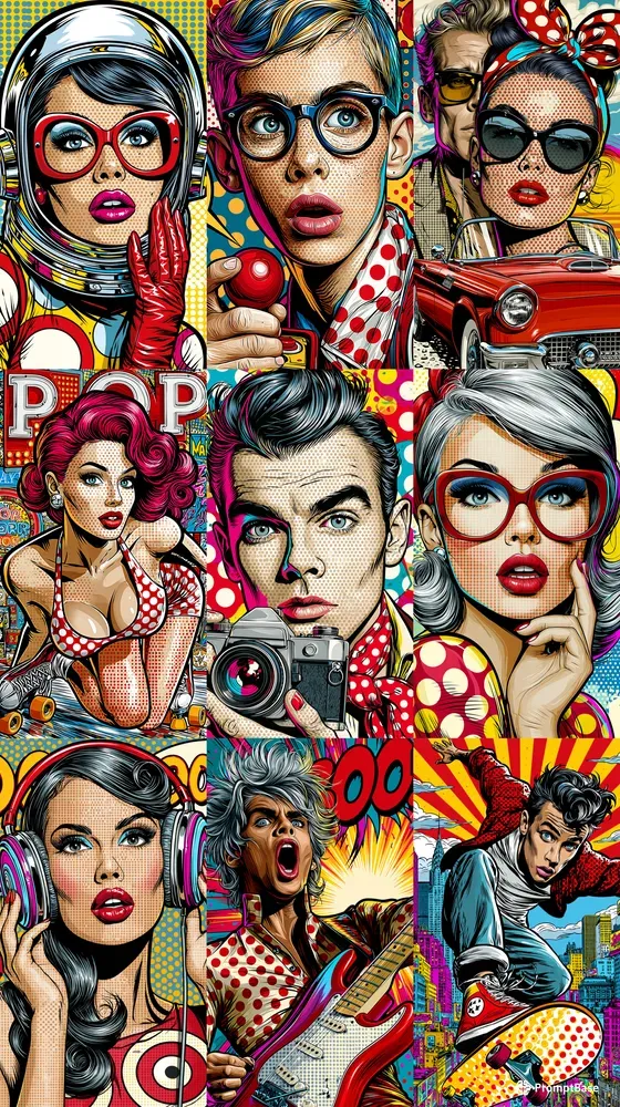 Retro Synthwave Pop Art Posters